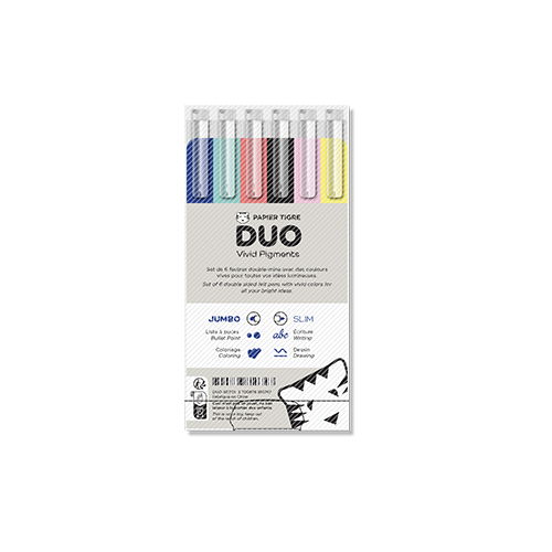 フェルトペン 6本セット DUO