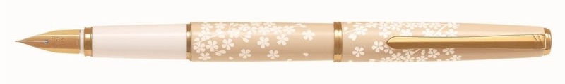 万年筆 レディホワイト サクラ F