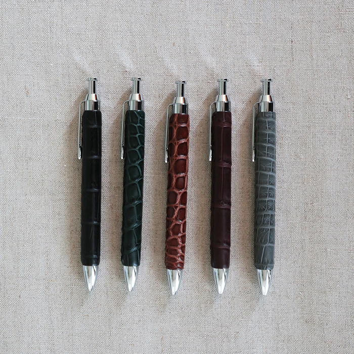 SHINARI ボールペン TACHIWAKI マットクロコ black | STAs -STATIONERY